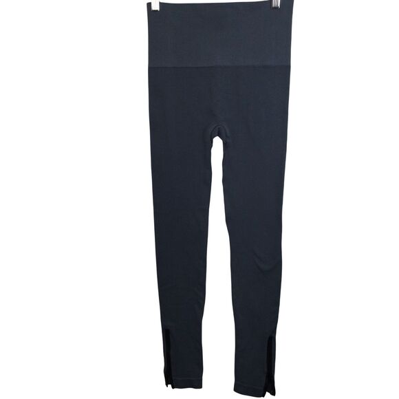 Spanx Womens Look At Me Now Seamless Side Zip Leggings Dark Blue Size Medium - Picture 1 of 11